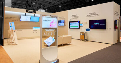 LG's advanced digital signage solutions are displayed at Integrated Systems Europe (ISE) 2024 in Barcelona, Spain