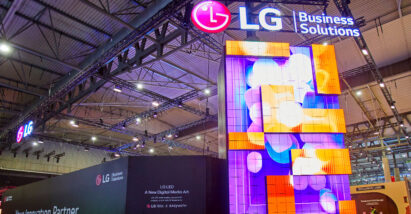 LG's advanced digital signage solutions are displayed at Integrated Systems Europe (ISE) 2024 in Barcelona, Spain
