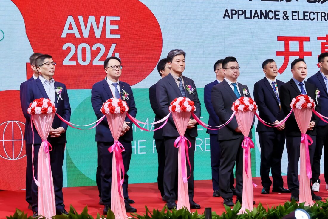 LG showcases its cutting-edge home appliances and core technologies at the Appliance & Electronics World Expo (AWE) 2024 in Shanghai, China