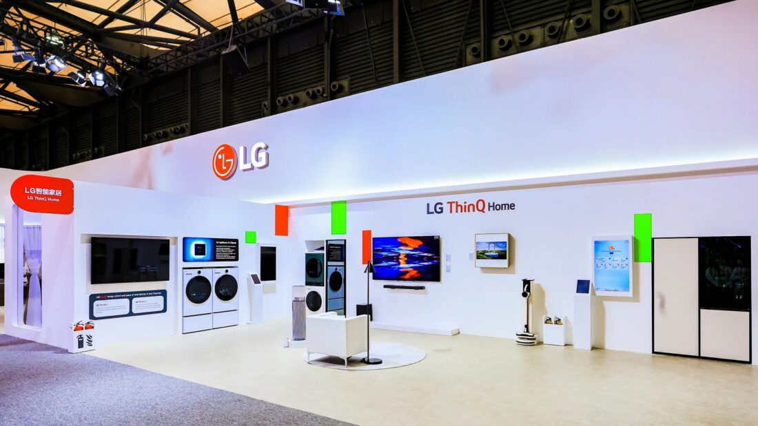 LG showcases its cutting-edge home appliances and core technologies at the Appliance & Electronics World Expo (AWE) 2024 in Shanghai, China