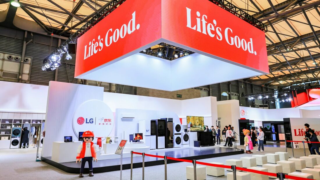 LG showcases its cutting-edge home appliances and core technologies at the Appliance & Electronics World Expo (AWE) 2024 in Shanghai, China