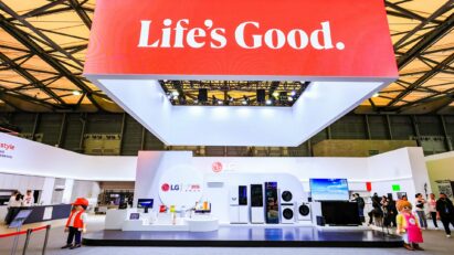 LG showcases its cutting-edge home appliances and core technologies at the Appliance & Electronics World Expo (AWE) 2024 in Shanghai, China