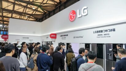 LG showcases its cutting-edge home appliances and core technologies at the Appliance & Electronics World Expo (AWE) 2024 in Shanghai, China