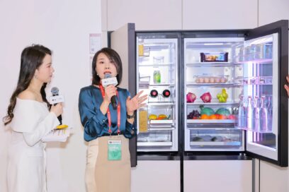 LG showcases its cutting-edge home appliances and core technologies at the Appliance & Electronics World Expo (AWE) 2024 in Shanghai, China