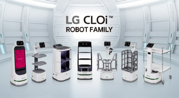 An illustration of all the LG CLOi robots together