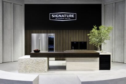 A photo of the SIGNATURE KITCHEN SUITE Kitchen zone at Salone del Mobile