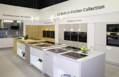 A photo of the LG built-in Kitchen Collection zone at Salone del Mobile