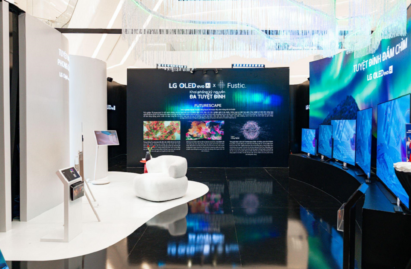 A photo of the “Beyond Freedom” zone where you can experience the LG OLED evo M4