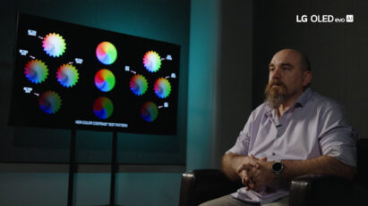A picture of colorist Walter Volpatto talking in the interview