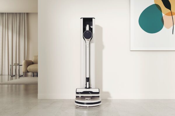 A photo of the LG CordZero™ All-In-One Tower Combi set up in a living space