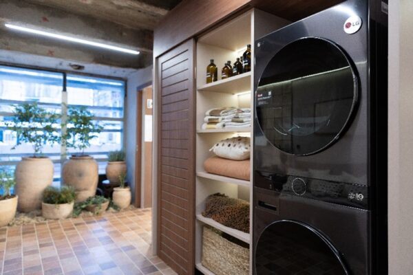 A picture of laundry area with LG WashTower