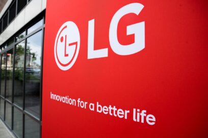 A close up picture of a window with LG logo and words 'Innovation for a Better Life'