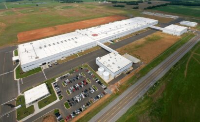 A picture of an LG factory from above