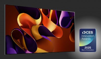 An image of an LG TV that won the award