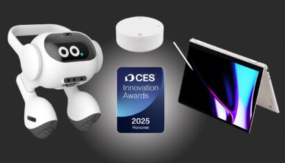 An illustration of three LG products that won the award
