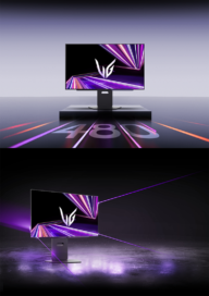 Front and angled views of the LG UltraGear 27GX790A gaming monitor