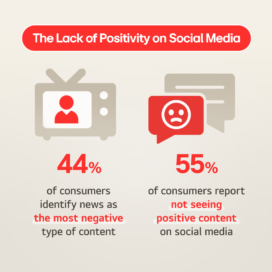 An illustration of respondents' responses to The Lack of positivity on social media