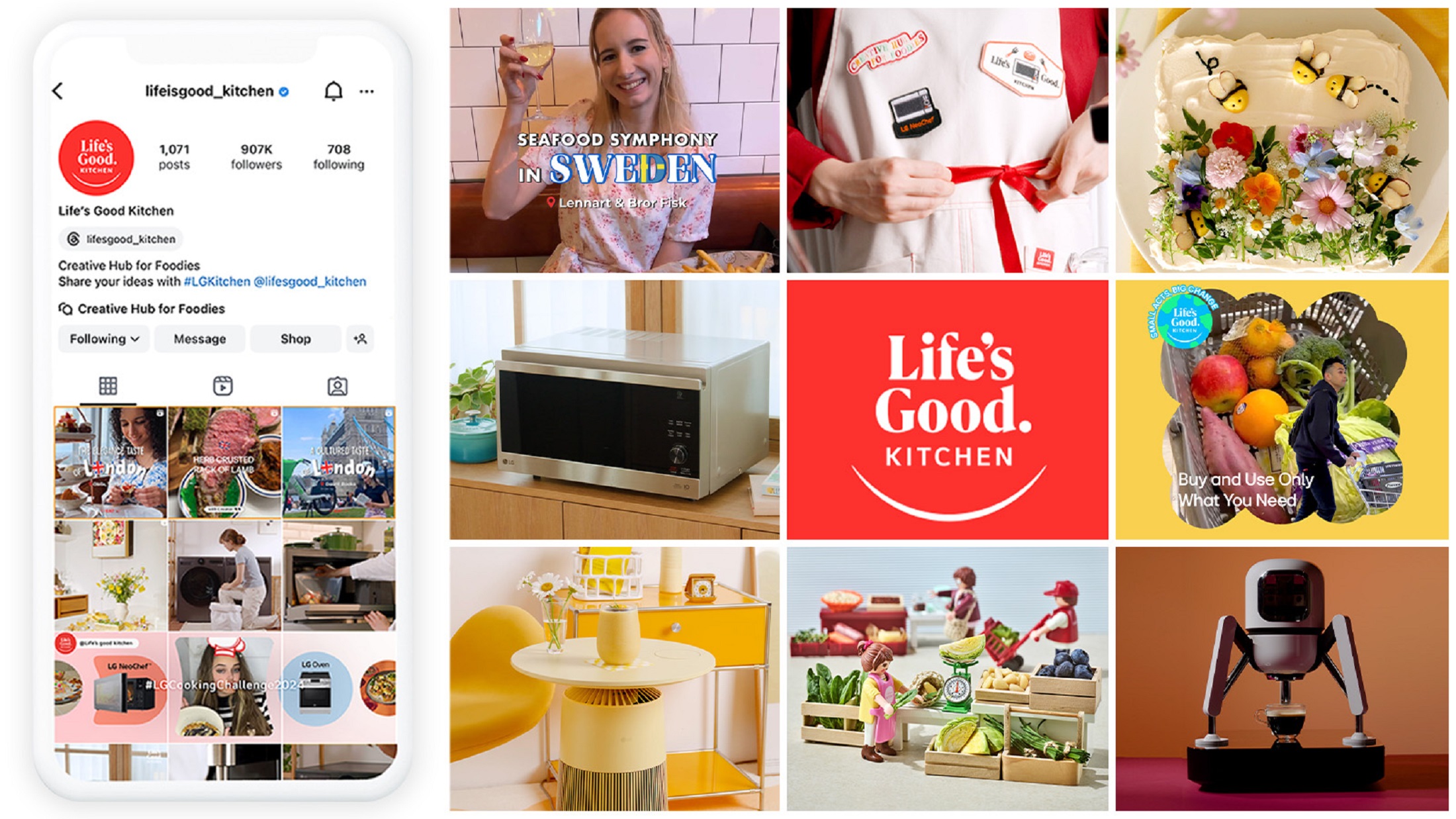 A photo showing The Life’s Good Kitchen channel full of global food enthusiasts' postings