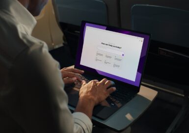 Productive work with LG gram on a flight