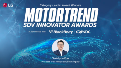 Motortrend Award Award winner Seokhyun Eun, LG's Vehicle Solution President