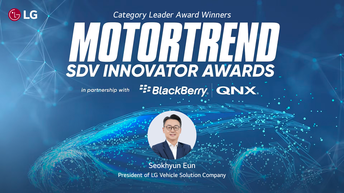 Motortrend Award Award winner Seokhyun Eun, LG's Vehicle Solution President