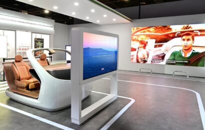 A photo of the Connect & Cruise (Car-Commercial) zone demonstrating how AI extends into mobility spaces through the Vision AI Mobility Concept