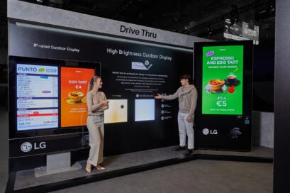 LG's Drive-Thru Digital Menu Board exhibit
