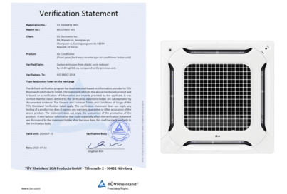 LG Adopts Eco-Conscious Manufacturing Innovations for 4-Way System Air Conditioner