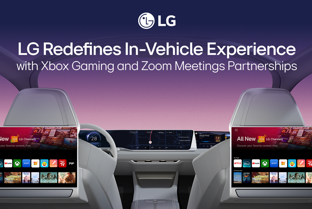 LG Redefines In-Vehicle Experience With Xbox Gaming and Zoom Meetings Partnerships